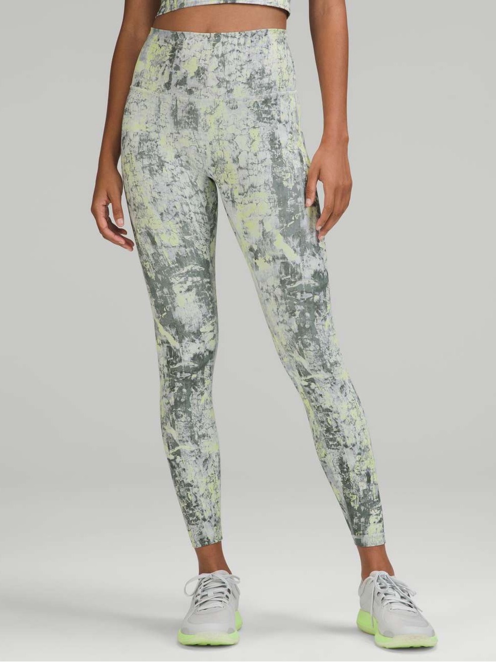 Lululemon Wunder Train High-Rise Tight with Pockets 25" - Cinder Green Leggings